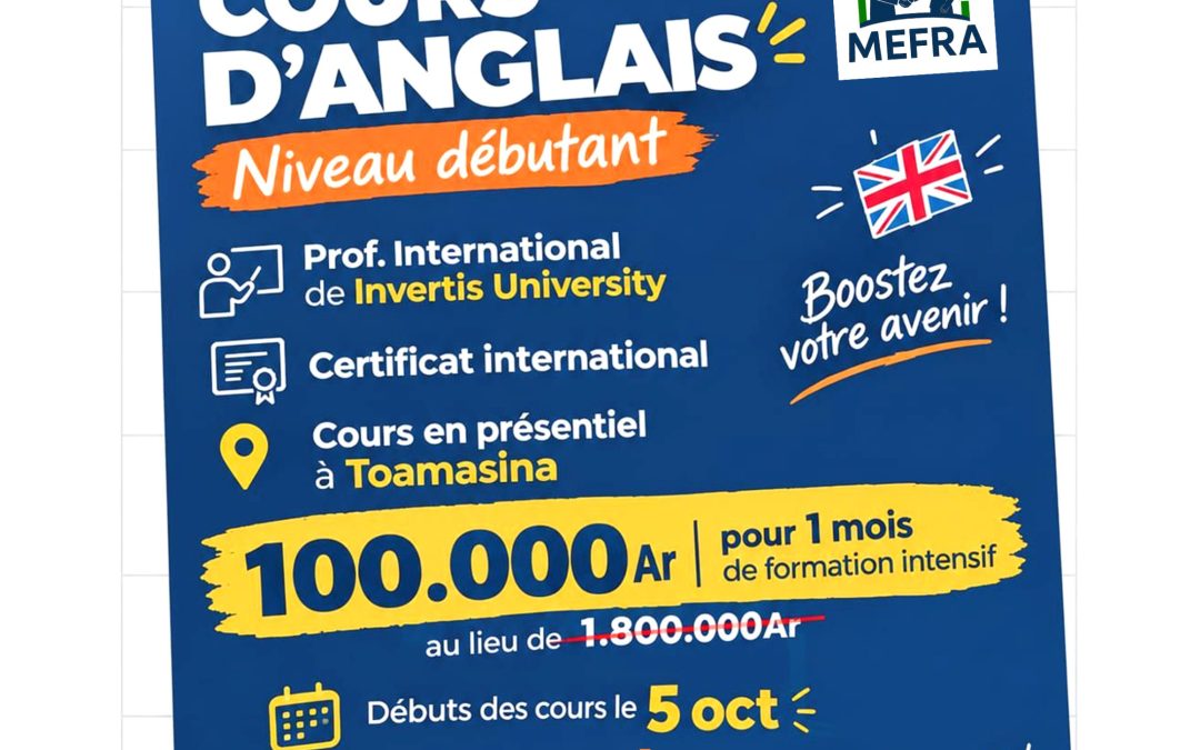 Cours d&rsquo;anglais